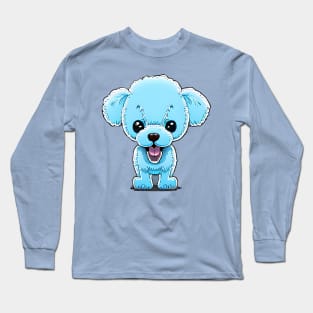 Blue Poodle Long Sleeve T-Shirt